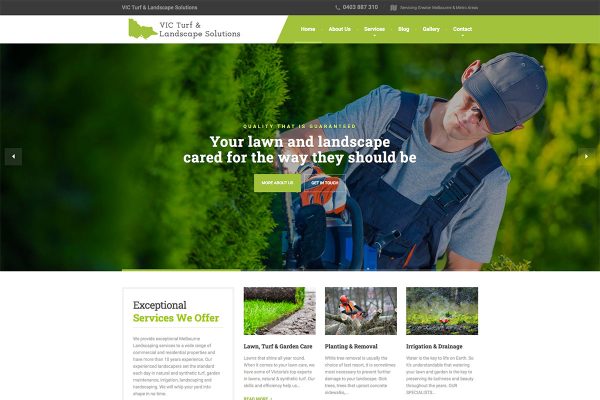 Create landscaping gardening website